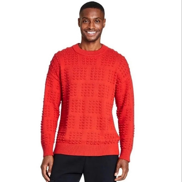 Lego X Target Mens Red Bricked Sweater 